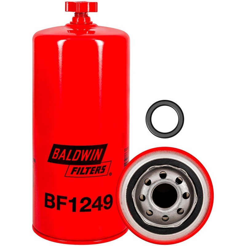 baldwin bf1249, fuel/water separator spin-on with drain