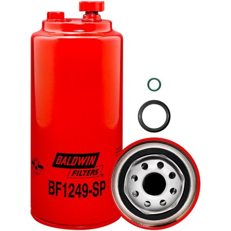 baldwin bf1249-sp, fuel/water separator spin-on with drain and sensor port