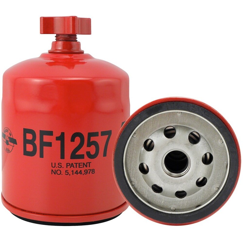 baldwin bf1257, fuel/water separator spin-on with drain
