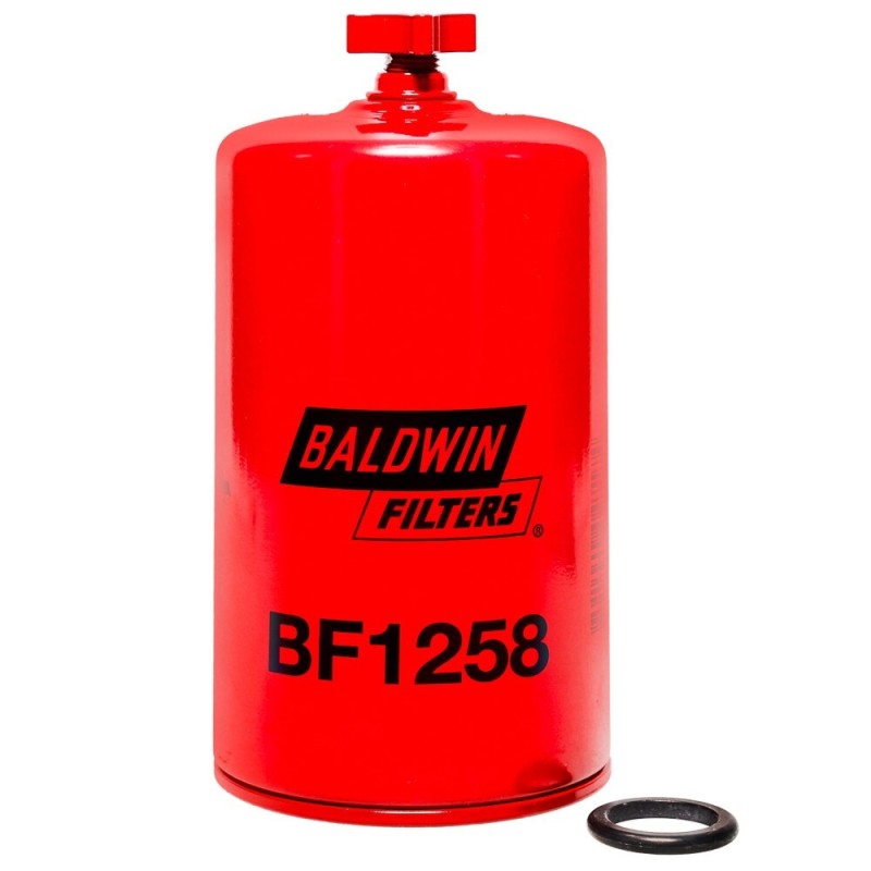 baldwin bf1258, fuel/water separator spin-on with drain