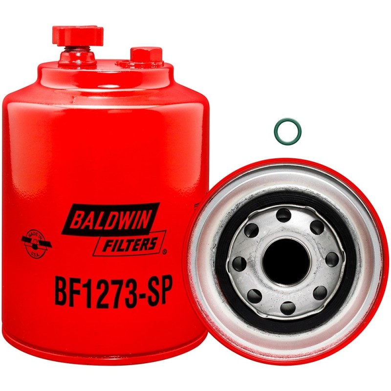 baldwin bf1273-sp, fuel/water separator spin-on with drain and sensor port