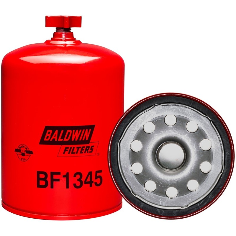 baldwin bf1345, fuel/water separator spin-on with drain