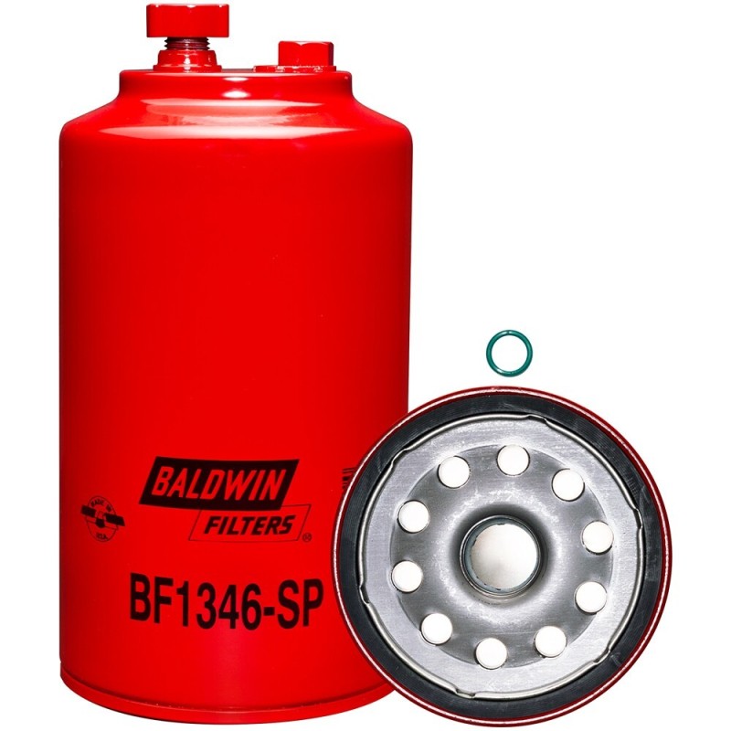 baldwin bf1346-sp, fuel/water separator spin-on with drain and sensor port