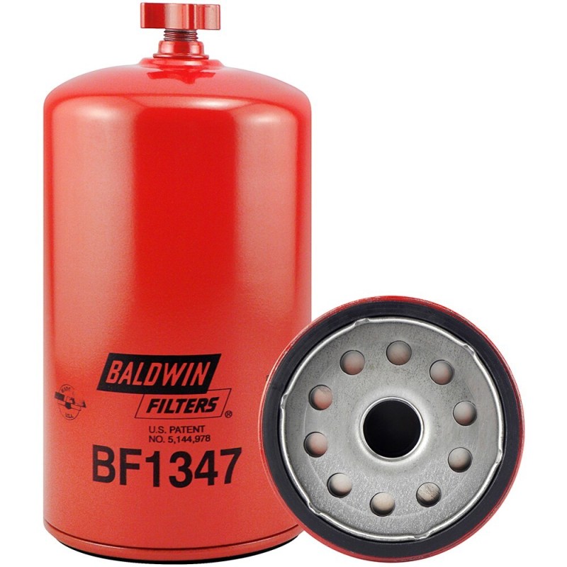 baldwin bf1347, fuel/water separator spin-on with drain