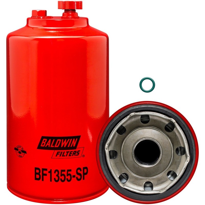 baldwin bf1355-sp, fuel/water separator spin-on with drain and sensor port