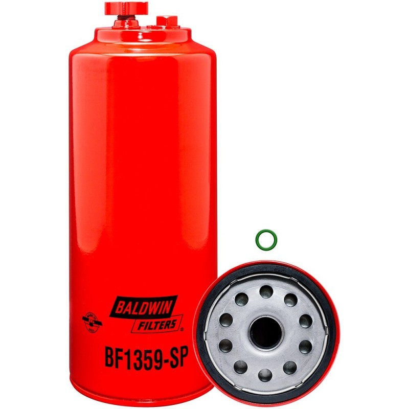 baldwin bf1359-sp, fuel/water separator spin-on with drain and sensor port