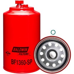baldwin bf1360-sp, fuel/water separator spin-on with drain and sensor port