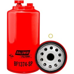 baldwin bf1374-sp, fuel/water separator spin-on with drain and sensor port