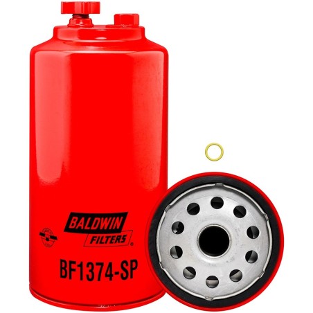 baldwin bf1374-sp, fuel/water separator spin-on with drain and sensor port