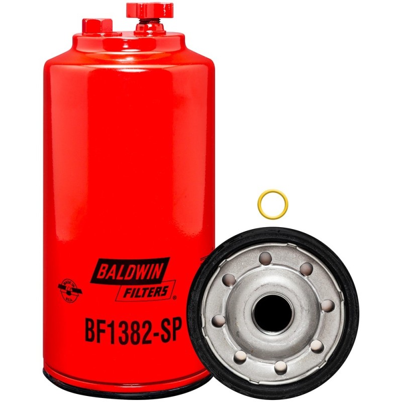 baldwin bf1382-sp, fuel/water separator spin-on with drain and sensor port
