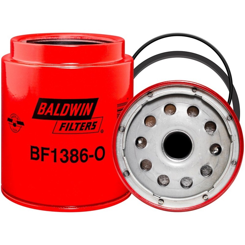 baldwin bf1386-o, fuel/water separator spin-on with open port for bowl