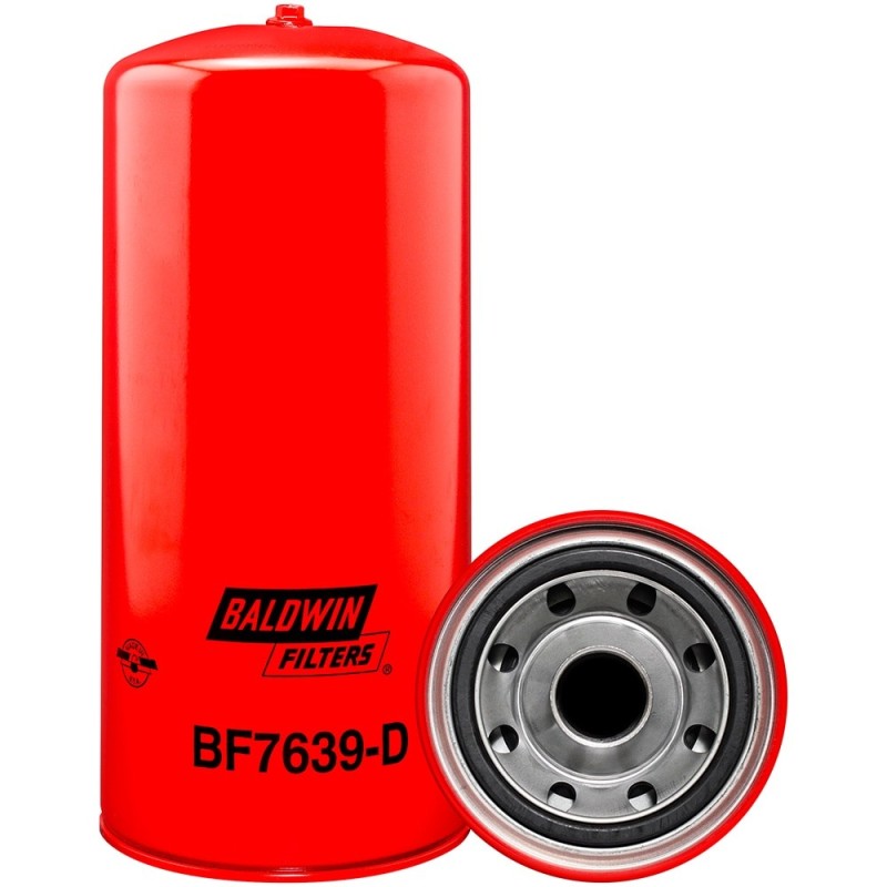 baldwin bf7639-d, high efficiency fuel spin-on with drain