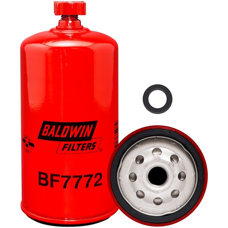 baldwin bf7772, fuel/water separator spin-on with drain