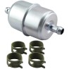 baldwin bf836-k4, in-line fuel filter with clamps