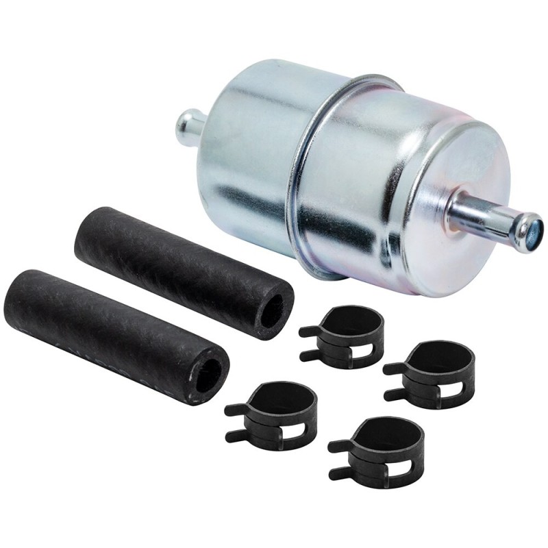 baldwin bf840-k1, in-line fuel filter with clamps and hoses