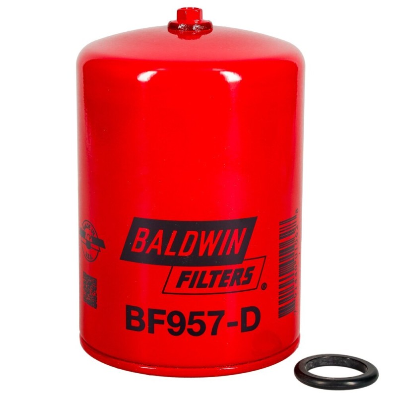 baldwin bf957-d, fuel spin-on with drain
