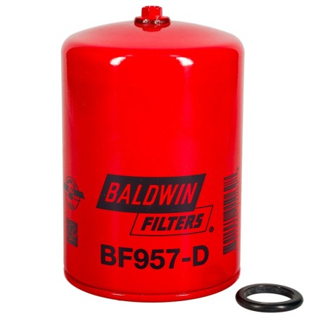 baldwin bf957-d, fuel spin-on with drain