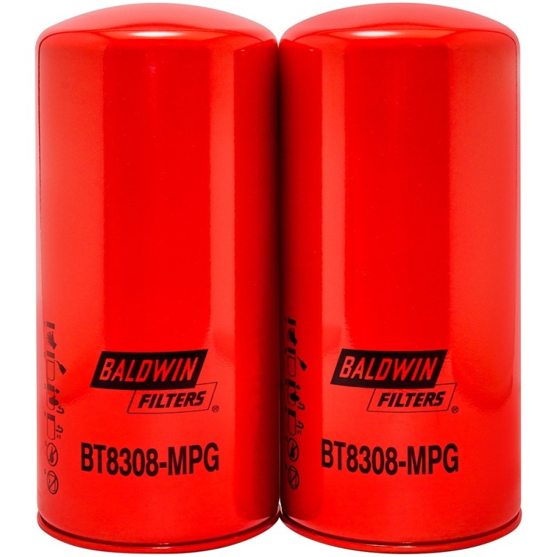 baldwin bt8308-mpg kit, set of 2 maximum performance glass hydraulic spin-ons