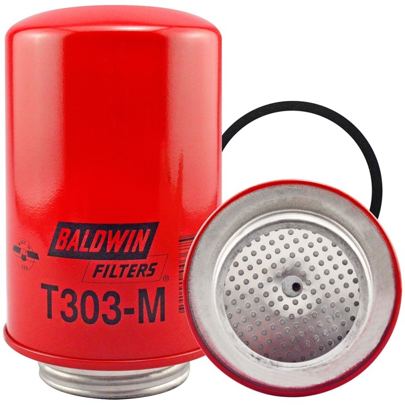 baldwin t303-m, vac-cel by-pass lube spin-on with mason jar screw neck