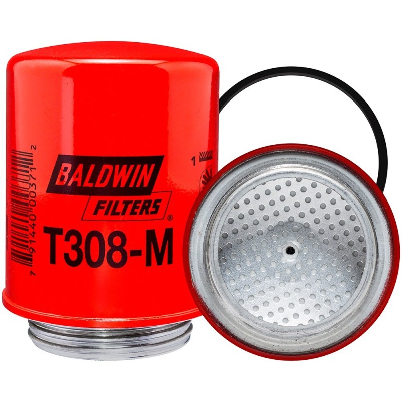 baldwin t308-m, vac-cel by-pass lube spin-on with mason jar screw neck