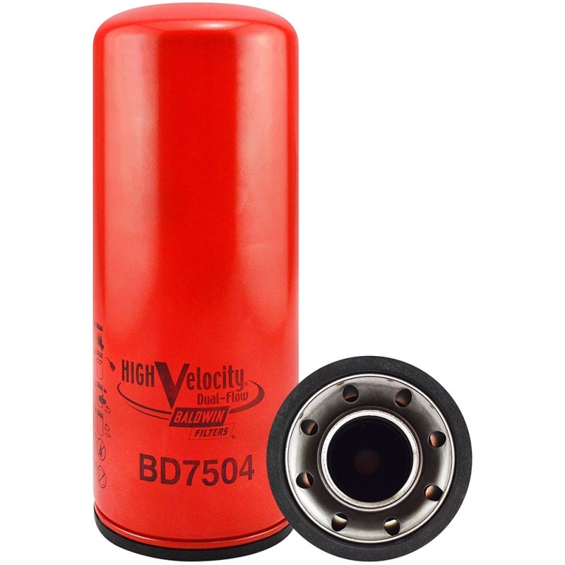 Baldwin BD7504, High Velocity Dual-Flow Oil Filter Spin On