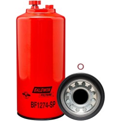 baldwin bf1274-sp, fuel/water separator spin-on with drain and sensor port