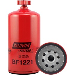 baldwin bf1221, fuel/water separator spin-on with drain