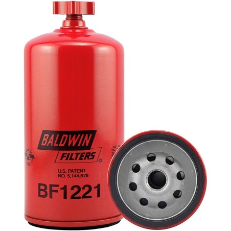 baldwin bf1221, fuel/water separator spin-on with drain