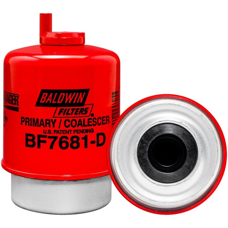 baldwin bf7681-d, primary fuel/water coalescer element with drain