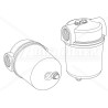 70101006 COMPLETE FUEL FILTER | RICO Europe