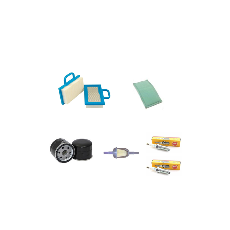 Filter Kit for John Deere X135R, X140, Air, Oil, Fuel Filters, Spark Plugs