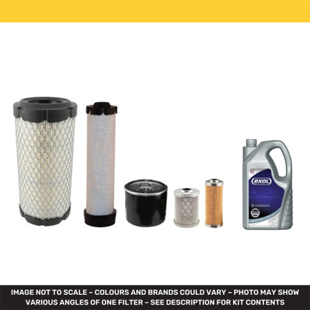 TAKEUCHI TB23R engine filters and lubricant kit w/Yanmar 3TNV76 eng.