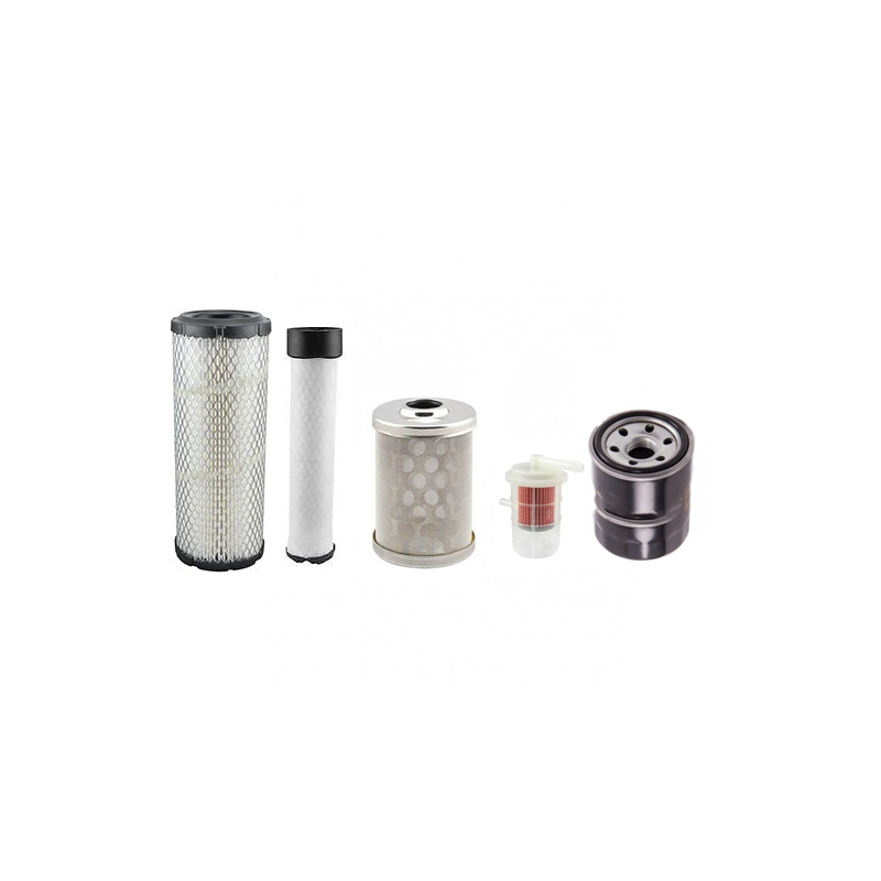 Filter Kit for Volvo EC 25 Filter Service Kit Air Oil Fuel Filters with Mitsubishi S3L2 engine