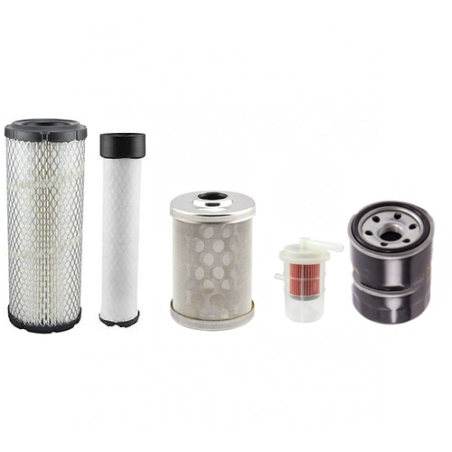 Filter Kit for Volvo EC 25 Filter Service Kit Air Oil Fuel Filters with Mitsubishi S3L2 engine