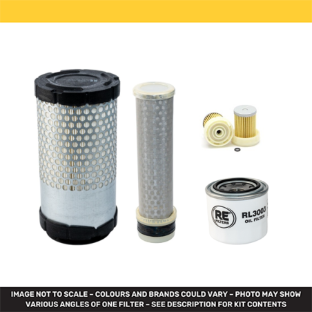 Filter Kit for Kubota B 2320 DTN Air Oil Fuel Filters with Kubota D 1005-E3 Engine