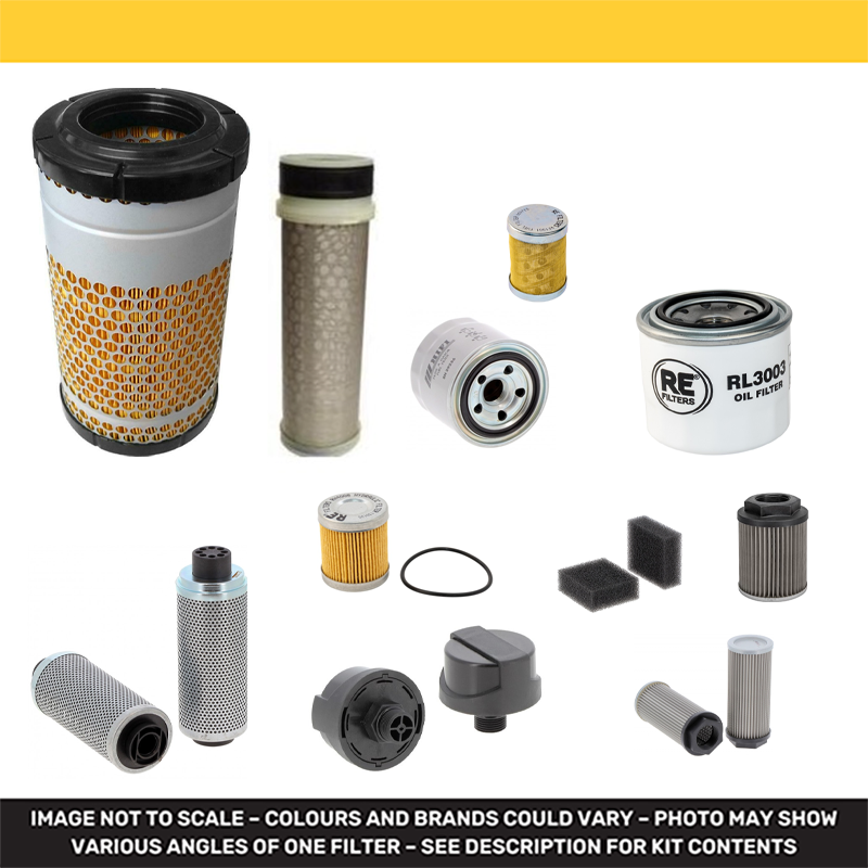 Kubota U27-4 HI Filter Service Kit w/D1105-EF-07 eng. 2022-