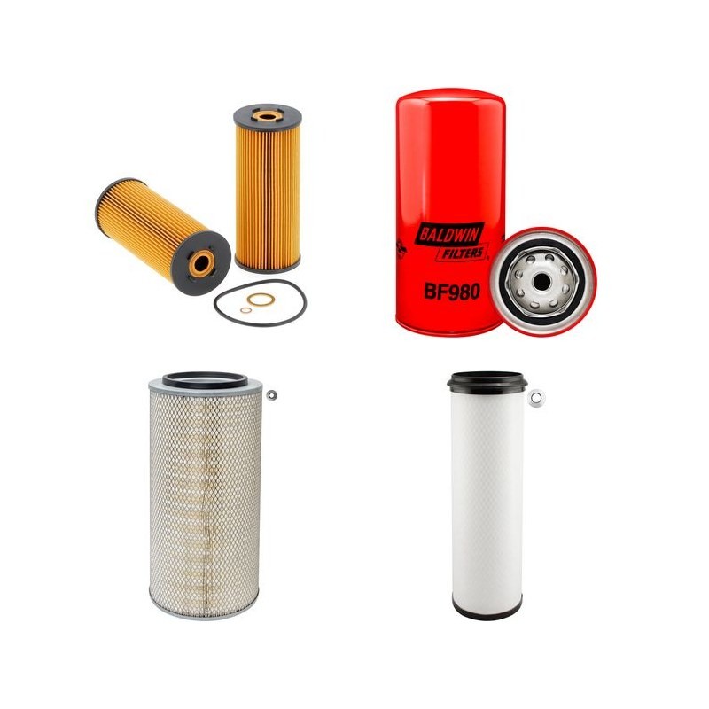 CLAAS MEGA II 208 Filter Service Kit Air Oil Fuel Filters w/MERCEDES OM366LA Eng. SN  -93502999 YR  -2002 235 CH