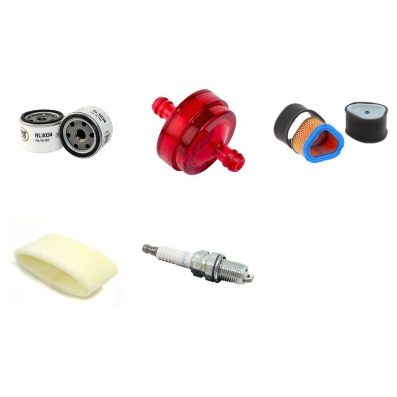 Filter Kit for John Deere LT150G, LT150H Air, Oil, Fuel, Spark Plugs