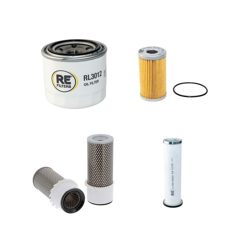 KOMATSU PC40-7 Filter Service Kit Air Oil Fuel Filters w/4D84E Eng. SN  double air