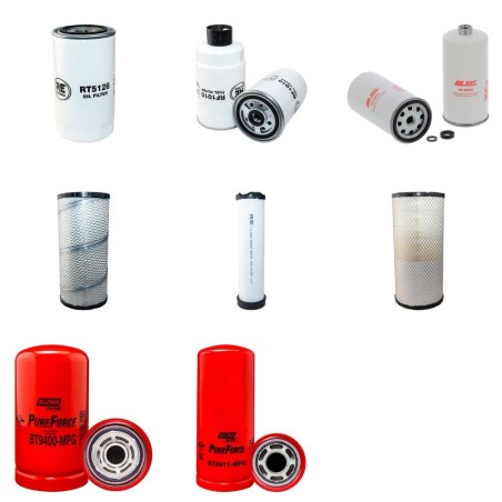 NEW HOLLAND LM 1740 Filter Service Kit w/Iveco F4BE0484F (4.5L) Eng.