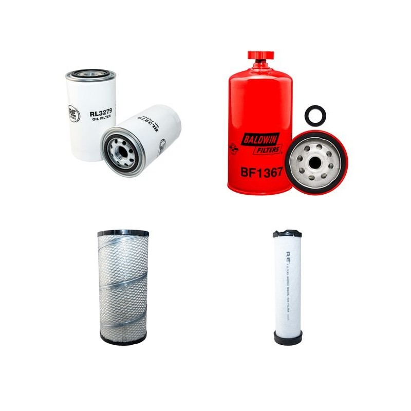 Filter kit for New Holland U80B Air Oil Fuel Filters with 445T Engine