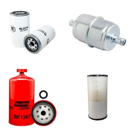 Filter kit for New Holland W110TC Air Oil Fuel Filters with 4.5L Engine