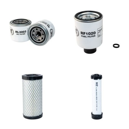 Filter Kit for Doosan E25  Air Oil Fuel Filters with Kubota Engine Year 2013-