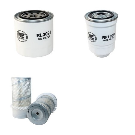 EUROMACH 8500 Filter Service Kit Air Oil Fuel Filters w/Kubota V3300T Eng.