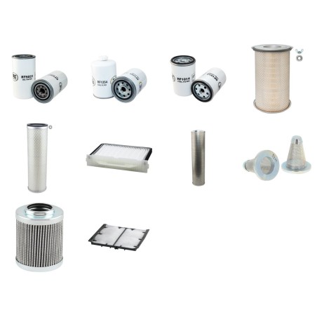 Filter Kit For Hitachi EX 165 W Filter Service Kit with Cummins 6BT5.9 Engine  Year 05.99-12.02