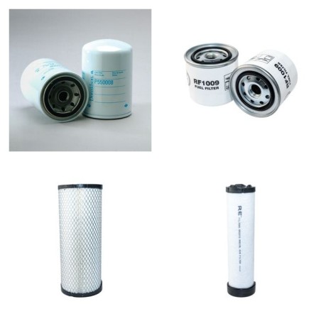 Filter Kit For Hitachi EX 80-5 Filter Service Kit with Nissan A-BD30 Engine Air, Oil, Fuel Filters