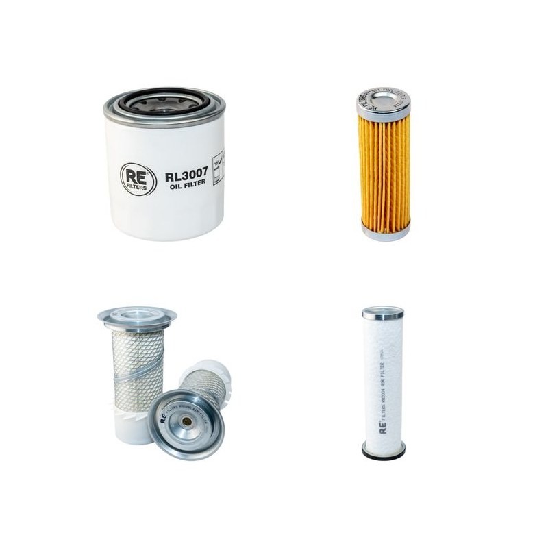 HITACHI FH 35-2 Filter Service Kit Air Oil Fuel Filters w/Kubota D1105 Eng.
