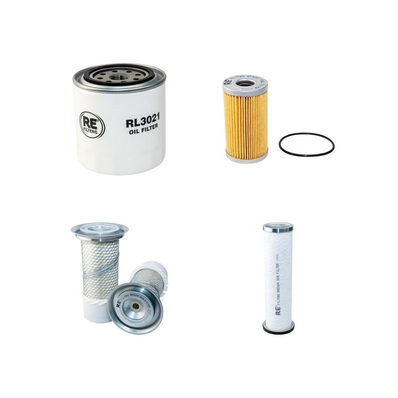 Filter Kit For Hitachi FH 40-2 Filter Service Kit Air Oil Fuel Filters with Kubota V2203 Engine