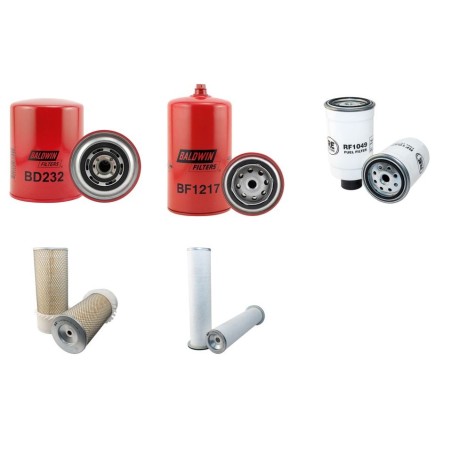 Filter Kit For Hitachi W 90 Filter Service Kit Air Oil Fuel Filters with Iveco 8045.25.291 Engine Serial No 601101-