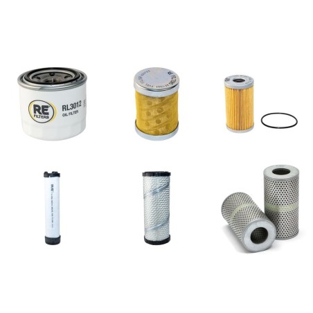 Filter kit for Kobelco E30SR with Yanmar 3Tne82A Engine 2003-